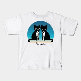 Fish and Cat Kids T-Shirt